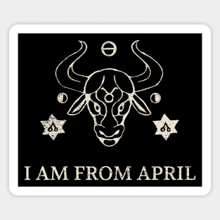 Born in April – Taurus Zodiac Design Magnet